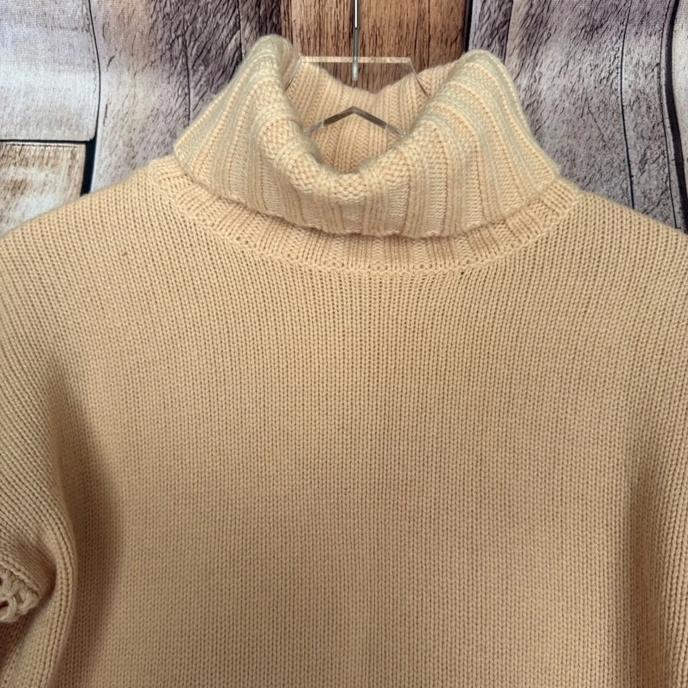 Athleta X Derek Lam Wool Cashmere Turtleneck Sweater Light Pink Cozy Winter Med‎